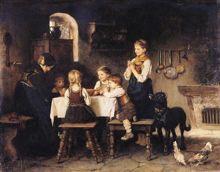 Franz von Defregger Grace Before Meal